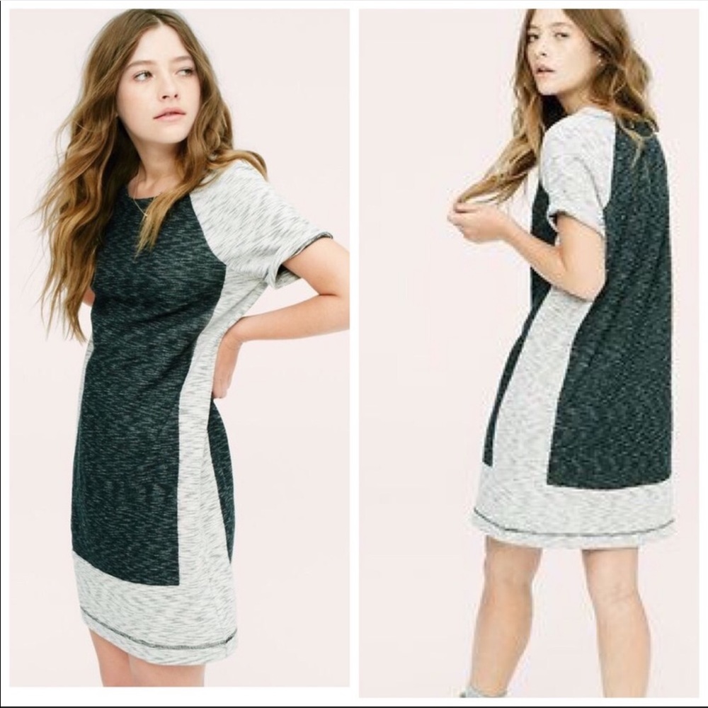 Lou & Grey Spaceblock Colorblock Tee Dress - Picture 1 of 7